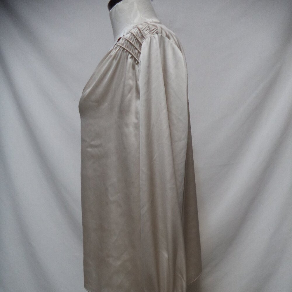 White House Black Market WHBM Satin cream top blouse NEW NWT Size Sz X-Large XL - Picture 6 of 14